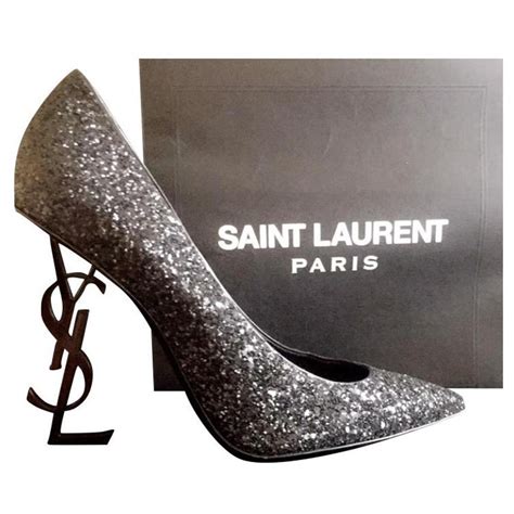 yves saint laurent black heels|Saint Laurent black platform heels.